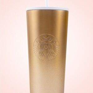 Starbucks 2019 Holiday Glitter Gradient Gold Cold Cup (24 oz)